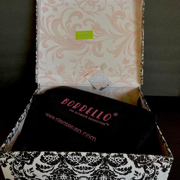 Bordello Teeze Rhinestone Platforms Purple with Iridescent Stones Size 8 - Picture 11 of 13